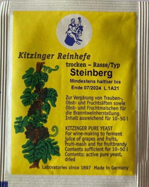 Kitzinger Weinhefe Steinberg 5gr. für 50 ltr. Most oder Maische